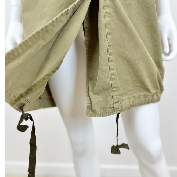 Diesel Dress Beaded Collar Grunge Punk Khaki Utility Glam Rock Zip Y2K Small - Picture 13 of 16